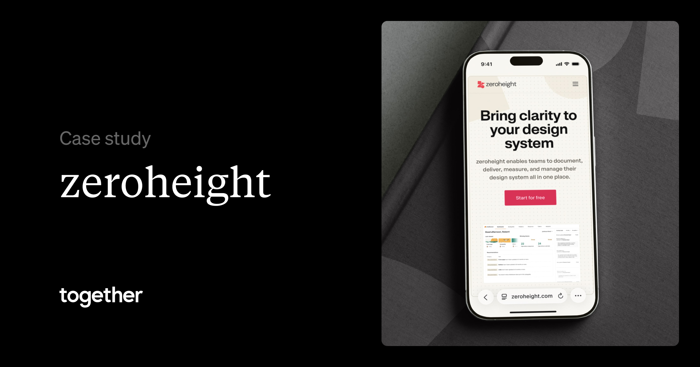 Zero Height Examples zeroheight by Together. A case study
